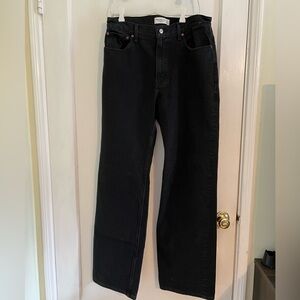 Black Abercrombie 90s relaxed high rise jeans 10 long